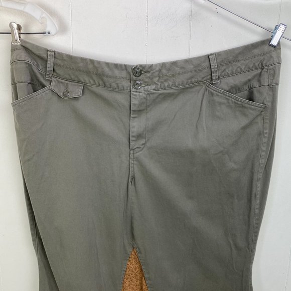 90s Style Fabric Insert Green Khaki Skirt 28P - Picture 5 of 11